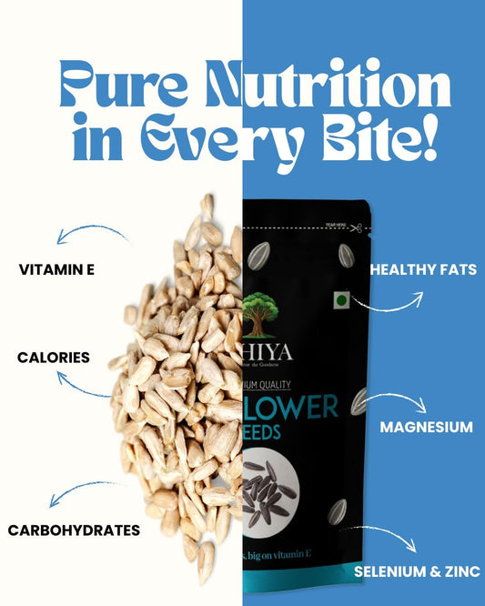 THIYA Premium Sunflower Seeds, 200g, Rich in Vitamin E, Healthy Snack