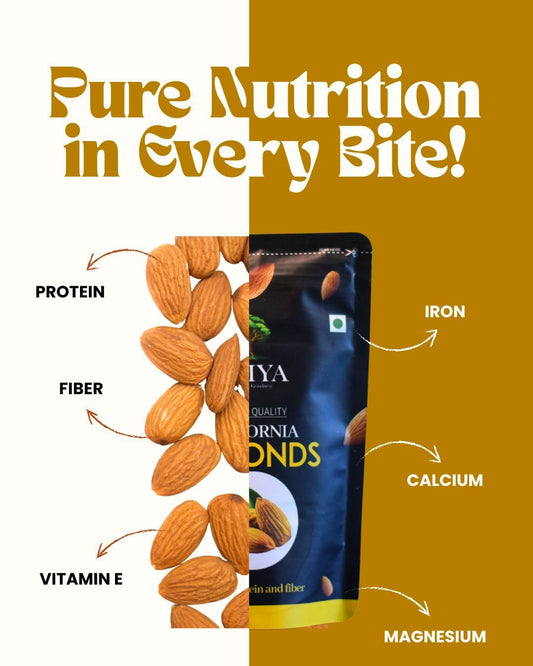 THIYA Premium California Almonds, Rich in Protein and Fibre, 200g