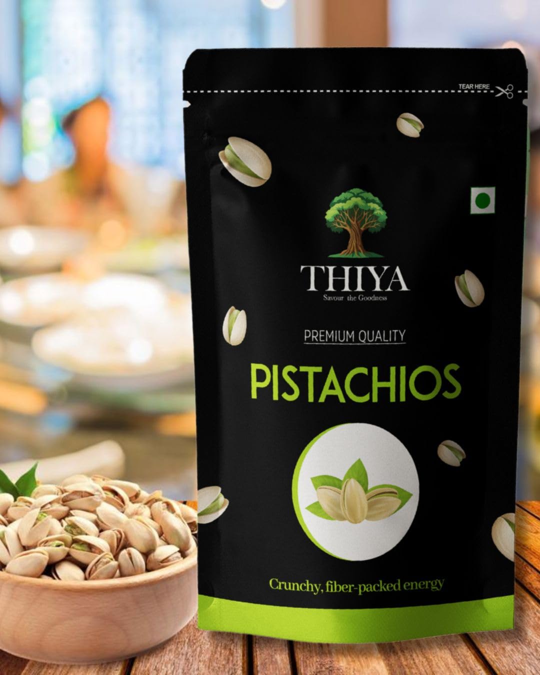 THIYA Premium Pistachios, 200g, High Protein and Fibre Rich Dry Fruits