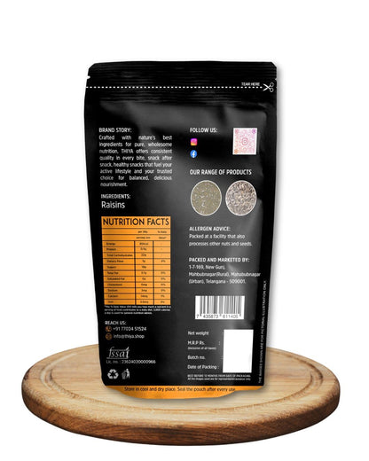 THIYA Premium Raisins, Iron-Rich Dried Fruit, 200g
