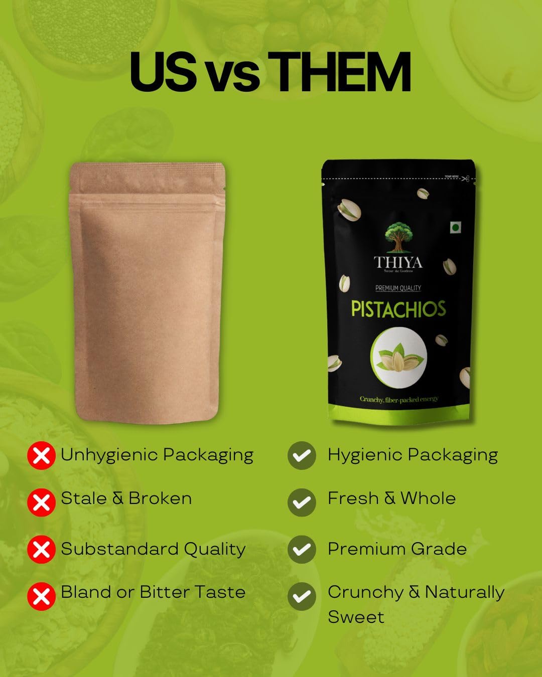 THIYA Premium Pistachios, 200g, High Protein and Fibre Rich Dry Fruits