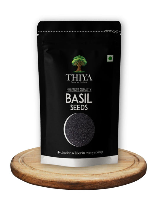 THIYA Premium Basil Seeds, 200g, Rich in Fiber and Antioxidants