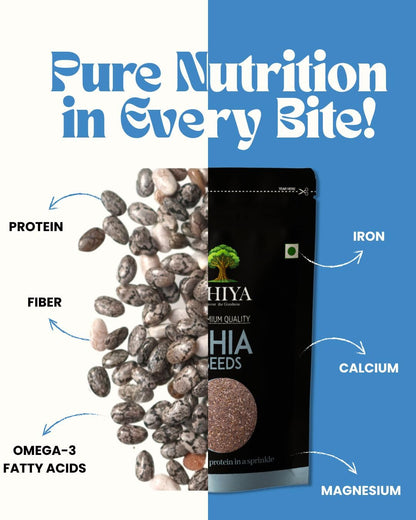 THIYA Premium Chia Seeds, Rich in Omega-3 and Protein, 200g