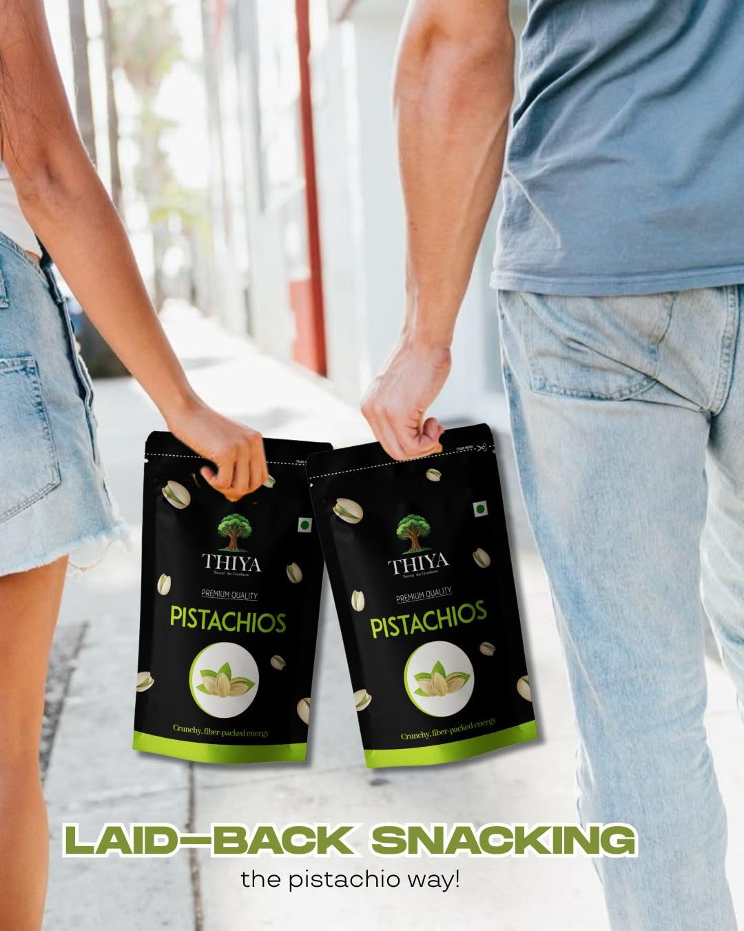 THIYA Premium Pistachios, 200g, High Protein and Fibre Rich Dry Fruits