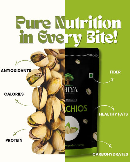 THIYA Premium Pistachios, 200g, High Protein and Fibre Rich Dry Fruits