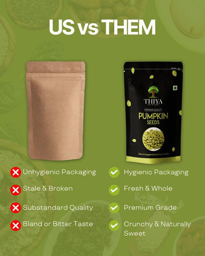 THIYA Premium Pumpkin Seeds, 200g, Rich in Protein and Healthy Fats