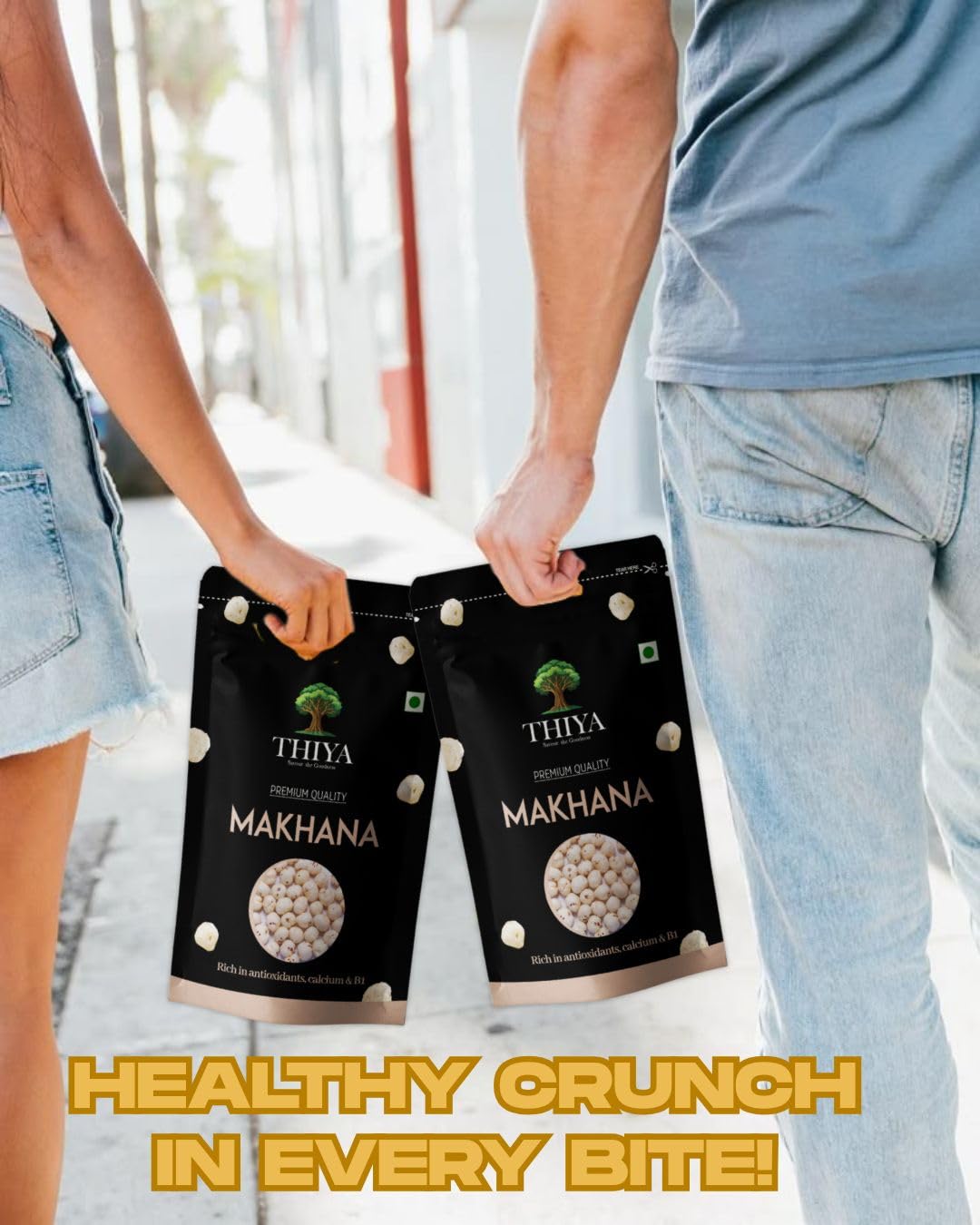 THIYA Premium Makhana, Rich in Antioxidants and Calcium, 180g