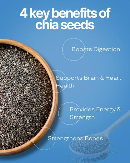 THIYA Premium Chia Seeds, Rich in Omega-3 and Protein, 200g