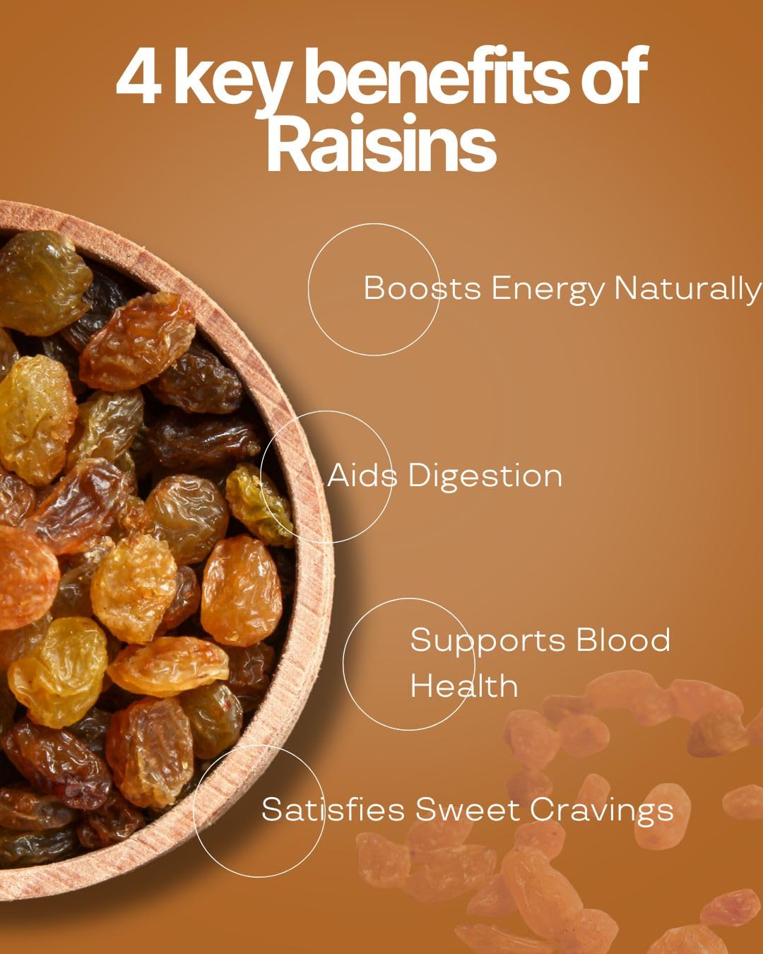 THIYA Premium Raisins, Iron-Rich Dried Fruit, 200g