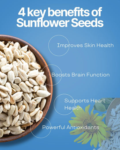 THIYA Premium Sunflower Seeds, 200g, Rich in Vitamin E, Healthy Snack